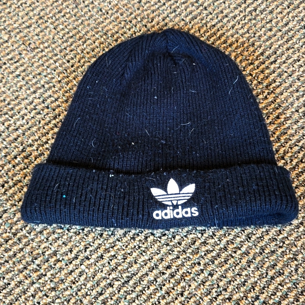Adidas black beanie hat